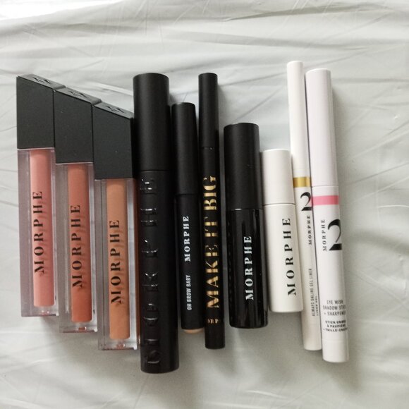 Morphe Makeup Lip & Eye Bundle of 10 All New And Full Size